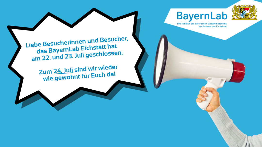Information über die geänderten Öffnungszeiten in der KW 30